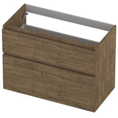 INK - Onderkast 2 Laden Greeploos Hout Decor met Houten Keerlijst A-symmetrisch - 900x450x650 Mm - Naturel Eiken INK - Onderkast 2 Laden Greeploos Hout Decor met Houten Keerlijst A-symmetrisch - 900x450x650 Mm - Naturel Eiken