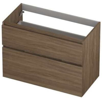 INK - Onderkast 2 Laden Greeploos Hout Decor met Houten Keerlijst A-symmetrisch - 900x450x650 Mm - Zuiver Eiken INK - Onderkast 2 Laden Greeploos Hout Decor met Houten Keerlijst A-symmetrisch - 900x450x650 Mm - Zuiver Eiken