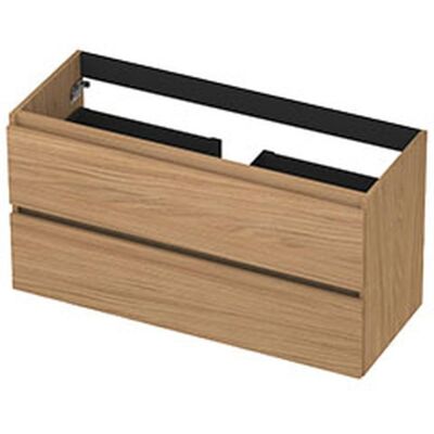 INK - Onderkast 2 Laden Greeploos met Houten Keerlijst - 1000x400x520 Mm - Blank Eiken INK - Onderkast 2 Laden Greeploos met Houten Keerlijst - 1000x400x520 Mm - Blank Eiken