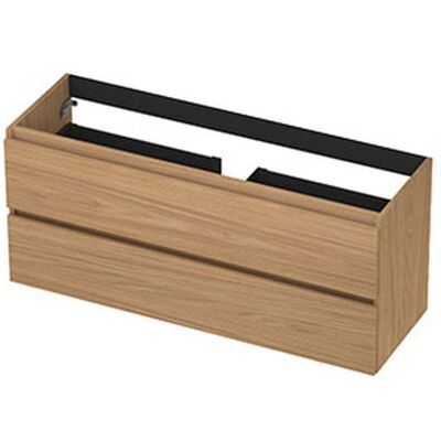 INK - Onderkast 2 Laden Greeploos met Houten Keerlijst - 1200x400x520 Mm - Blank Eiken INK - Onderkast 2 Laden Greeploos met Houten Keerlijst - 1200x400x520 Mm - Blank Eiken