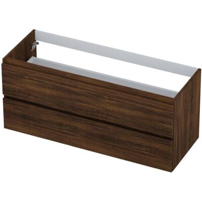 INK - Onderkast 2 Laden Greeploos met Houten Keerlijst - 1200x450x520 Mm - Koper Eiken INK - Onderkast 2 Laden Greeploos met Houten Keerlijst - 1200x450x520 Mm - Koper Eiken