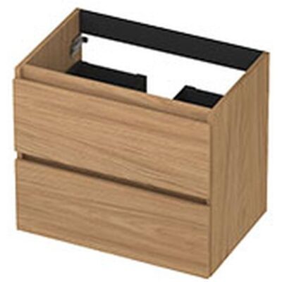 INK - Onderkast 2 Laden Greeploos met Houten Keerlijst - 600x400x520 Mm - Blank Eiken INK - Onderkast 2 Laden Greeploos met Houten Keerlijst - 600x400x520 Mm - Blank Eiken