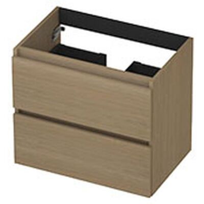 INK - Onderkast 2 Laden Greeploos met Houten Keerlijst - 600x400x520 Mm - Olijf Eiken INK - Onderkast 2 Laden Greeploos met Houten Keerlijst - 600x400x520 Mm - Olijf Eiken