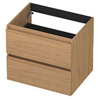 INK - Onderkast 2 Laden Greeploos met Houten Keerlijst - 600x450x520 Mm - Blank Eiken INK - Onderkast 2 Laden Greeploos met Houten Keerlijst - 600x450x520 Mm - Blank Eiken