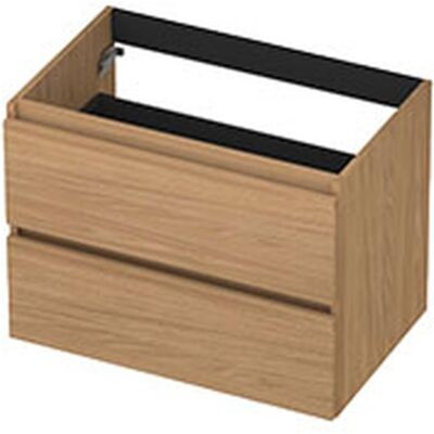 INK - Onderkast 2 Laden Greeploos met Houten Keerlijst - 700x450x520 Mm - Blank Eiken INK - Onderkast 2 Laden Greeploos met Houten Keerlijst - 700x450x520 Mm - Blank Eiken