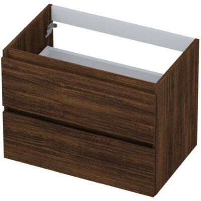 INK - Onderkast 2 Laden Greeploos met Houten Keerlijst - 700x450x520 Mm - Koper Eiken INK - Onderkast 2 Laden Greeploos met Houten Keerlijst - 700x450x520 Mm - Koper Eiken