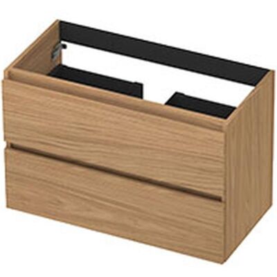 INK - Onderkast 2 Laden Greeploos met Houten Keerlijst - 800x400x520 Mm - Blank Eiken INK - Onderkast 2 Laden Greeploos met Houten Keerlijst - 800x400x520 Mm - Blank Eiken