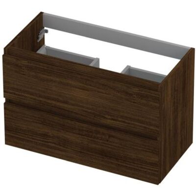INK - Onderkast 2 Laden Greeploos met Houten Keerlijst - 800x400x520 Mm - Koper Eiken INK - Onderkast 2 Laden Greeploos met Houten Keerlijst - 800x400x520 Mm - Koper Eiken