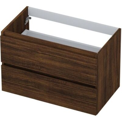 INK - Onderkast 2 Laden Greeploos met Houten Keerlijst - 800x450x520 Mm - Koper Eiken INK - Onderkast 2 Laden Greeploos met Houten Keerlijst - 800x450x520 Mm - Koper Eiken