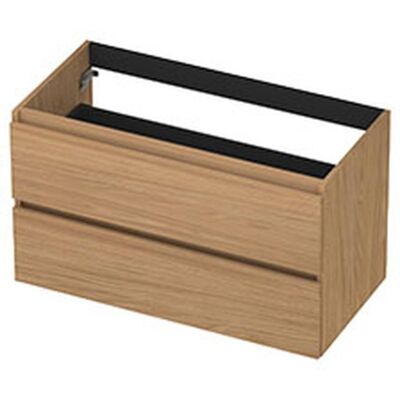 INK - Onderkast 2 Laden Greeploos met Houten Keerlijst - 900x450x520 Mm - Blank Eiken INK - Onderkast 2 Laden Greeploos met Houten Keerlijst - 900x450x520 Mm - Blank Eiken