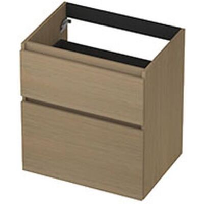 INK - Onderkast 2 Laden Greeploos met Houten Keerlijst A-symmetrisch - 600x450x650 Mm - Olijf Eiken INK - Onderkast 2 Laden Greeploos met Houten Keerlijst A-symmetrisch - 600x450x650 Mm - Olijf Eiken