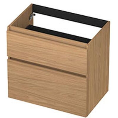 INK - Onderkast 2 Laden Greeploos met Houten Keerlijst A-symmetrisch - 700x450x650 Mm - Blank Eiken INK - Onderkast 2 Laden Greeploos met Houten Keerlijst A-symmetrisch - 700x450x650 Mm - Blank Eiken