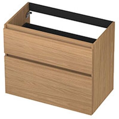 INK - Onderkast 2 Laden Greeploos met Houten Keerlijst A-symmetrisch - 800x450x650 Mm - Blank Eiken INK - Onderkast 2 Laden Greeploos met Houten Keerlijst A-symmetrisch - 800x450x650 Mm - Blank Eiken