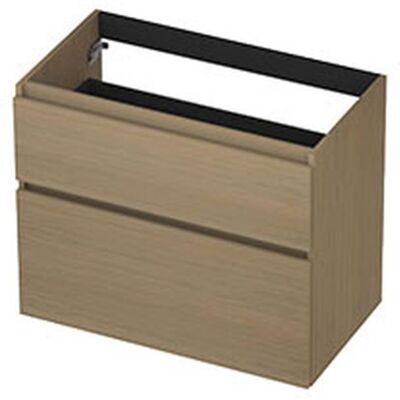 INK - Onderkast 2 Laden Greeploos met Houten Keerlijst A-symmetrisch - 800x450x650 Mm - Olijf Eiken INK - Onderkast 2 Laden Greeploos met Houten Keerlijst A-symmetrisch - 800x450x650 Mm - Olijf Eiken