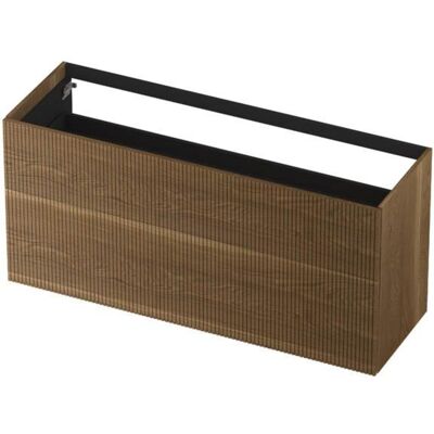 INK - Onderkast 2 Laden Push To Open Verticaal Gefreesd Bestaande Uit: - 1400x450x650 Mm - Massief Eiken Aqua INK - Onderkast 2 Laden Push To Open Verticaal Gefreesd Bestaande Uit: - 1400x450x650 Mm - Massief Eiken Aqua