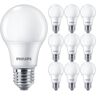 PHILIPS - LED Lamp E27 10 Pack - Corepro LEDbulb E27 Peer Mat 4.9W 470lm - 840 Natuurlijk Wit 4000K   Vervangt 40W