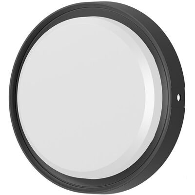 BES LED LED Buiten Wandlamp met Bewegingssensor - Brinton LED Bulkhead - 18W 2020lm - IP65 Waterdicht - 830 Warm Wit 3000K - Rond - Zwart BES LED LED Buiten Wandlamp met Bewegingssensor - Brinton LED Bulkhead - 18W 2020lm - IP65 Waterdicht - 830 Warm Wit 3000K - Rond - Zwart