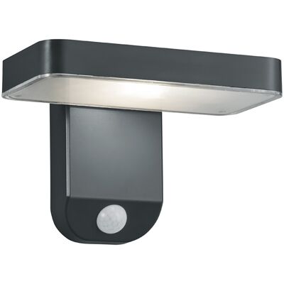 BES LED LED Solar Tuinverlichting - Wandlamp - Trion Escarino - Zonne-energie - Bewegingssensor - 4W - Spatwaterdicht IP44 - Mat Antraciet - Kunststof BES LED LED Solar Tuinverlichting - Wandlamp - Trion Escarino - Zonne-energie - Bewegingssensor - 4W - Spatwaterdicht IP44 - Mat Antraciet - Kunststof