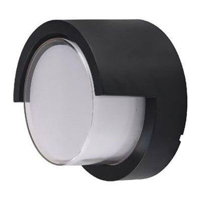 BES LED LED Tuinverlichting - Buitenlamp - Agusa 1 - Wand - Kunststof Mat Zwart - 12W Natuurlijk Wit 4200K - Rond BES LED LED Tuinverlichting - Buitenlamp - Agusa 1 - Wand - Kunststof Mat Zwart - 12W Natuurlijk Wit 4200K - Rond