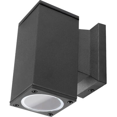 BES LED LED Tuinverlichting - Buitenlamp - Aigi Wally Down - GU10 Fitting - 1-lichts - Mat Zwart - Vierkant - Aluminium BES LED LED Tuinverlichting - Buitenlamp - Aigi Wally Down - GU10 Fitting - 1-lichts - Mat Zwart - Vierkant - Aluminium