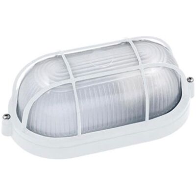 BES LED LED Tuinverlichting - Buitenlamp - Torina - Wand - Aluminium Mat Wit - E27 - Ovaal BES LED LED Tuinverlichting - Buitenlamp - Torina - Wand - Aluminium Mat Wit - E27 - Ovaal