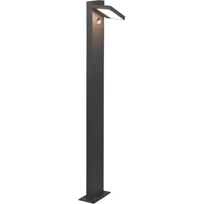 BES LED LED Tuinverlichting met Bewegingssensor - Staande Buitenlamp - Trion Ihson XL - 8W - Warm Wit 3000K - Draaibaar - Rechthoek - Mat Antraciet - Aluminium BES LED LED Tuinverlichting met Bewegingssensor - Staande Buitenlamp - Trion Ihson XL - 8W - Warm Wit 3000K - Draaibaar - Rechthoek - Mat Antraciet - Aluminium