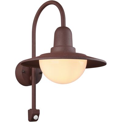 BES LED LED Tuinverlichting met Bewegingssensor - Wandlamp Buitenlamp - Trion Nomina - E27 Fitting - Rond - Roestkleur - Aluminium BES LED LED Tuinverlichting met Bewegingssensor - Wandlamp Buitenlamp - Trion Nomina - E27 Fitting - Rond - Roestkleur - Aluminium