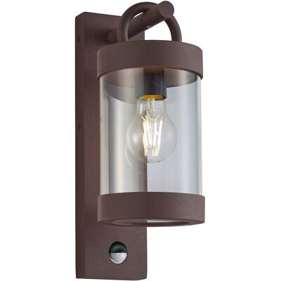 BES LED LED Tuinverlichting met Bewegingssensor - Wandlamp Buitenlamp - Trion Semby - E27 Fitting - Spatwaterdicht IP44 - Rond - Roestkleur - Aluminium BES LED LED Tuinverlichting met Bewegingssensor - Wandlamp Buitenlamp - Trion Semby - E27 Fitting - Spatwaterdicht IP44 - Rond - Roestkleur - Aluminium