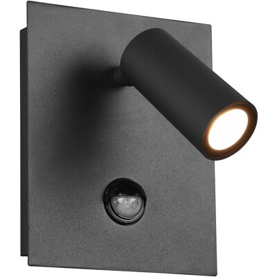 BES LED LED Tuinverlichting met Bewegingssensor - Wandlamp Buitenlamp - Trion Sonei - 3W - Warm Wit 3000K - 1-lichts - Vierkant - Mat Antraciet - Aluminium BES LED LED Tuinverlichting met Bewegingssensor - Wandlamp Buitenlamp - Trion Sonei - 3W - Warm Wit 3000K - 1-lichts - Vierkant - Mat Antraciet - Aluminium