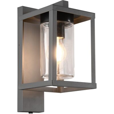 BES LED LED Tuinverlichting met Dag en Nacht Sensor - Wandlamp Buitenlamp - Trion Lunka - E27 Fitting - Spatwaterdicht IP44 - Rechthoek - Mat Antraciet - Aluminium BES LED LED Tuinverlichting met Dag en Nacht Sensor - Wandlamp Buitenlamp - Trion Lunka - E27 Fitting - Spatwaterdicht IP44 - Rechthoek - Mat Antraciet - Aluminium