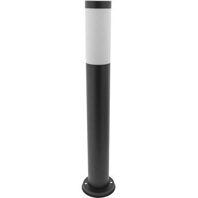 BES LED LED Tuinverlichting - Staande Buitenlamp - Prixa Malini - RVS - Mat Zwart - E27 Fitting - Rond - 65cm BES LED LED Tuinverlichting - Staande Buitenlamp - Prixa Malini - RVS - Mat Zwart - E27 Fitting - Rond - 65cm