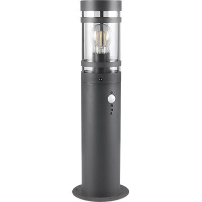 BES LED LED Tuinverlichting - Staande Buitenlamp - Trion Paulo - E27 Fitting - Bewegingssensor - Rond - Antraciet - Metaal BES LED LED Tuinverlichting - Staande Buitenlamp - Trion Paulo - E27 Fitting - Bewegingssensor - Rond - Antraciet - Metaal