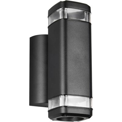 BES LED LED Tuinverlichting - Trion Barcas - Wandlamp Buitenlamp - 2 Lichtpunten tot 10 Watt - GU10-fitting - Lichtpunt Boven en Onder - IP44 - Mat Zwart - Gegoten Aluminium BES LED LED Tuinverlichting - Trion Barcas - Wandlamp Buitenlamp - 2 Lichtpunten tot 10 Watt - GU10-fitting - Lichtpunt Boven en Onder - IP44 - Mat Zwart - Gegoten Aluminium