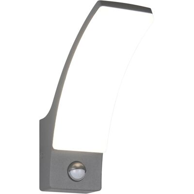 BES LED LED Tuinverlichting - Trion Orix - Wandlamp Buitenlamp - 1 Lichtpunt van 12.5 Watt - Natuurlijk Wit 4000K - Bewegingssensor - Antraciet - Gegoten Aluminium BES LED LED Tuinverlichting - Trion Orix - Wandlamp Buitenlamp - 1 Lichtpunt van 12.5 Watt - Natuurlijk Wit 4000K - Bewegingssensor - Antraciet - Gegoten Aluminium