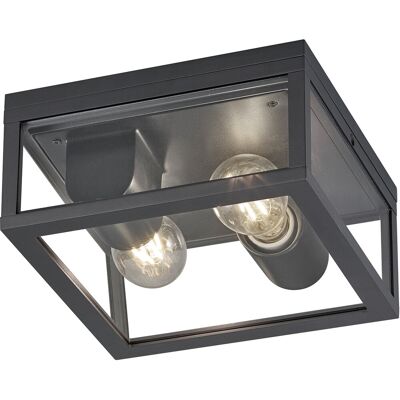 BES LED LED Tuinverlichting - Tuinlamp Plafond - Trion Garinola - E27 Fitting - 2-lichts - Mat Antraciet - Aluminium BES LED LED Tuinverlichting - Tuinlamp Plafond - Trion Garinola - E27 Fitting - 2-lichts - Mat Antraciet - Aluminium