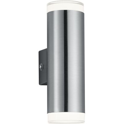 BES LED LED Tuinverlichting - Tuinlamp - Trion Arinat - Wand - 2-lichts - 4W - Warm Wit 3000K - Rond - Mat Nikkel - Aluminium BES LED LED Tuinverlichting - Tuinlamp - Trion Arinat - Wand - 2-lichts - 4W - Warm Wit 3000K - Rond - Mat Nikkel - Aluminium