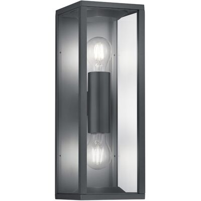 BES LED LED Tuinverlichting - Tuinlamp - Trion Garinola - Wand - E27 Fitting - 2-lichts - Mat Antraciet - Aluminium BES LED LED Tuinverlichting - Tuinlamp - Trion Garinola - Wand - E27 Fitting - 2-lichts - Mat Antraciet - Aluminium