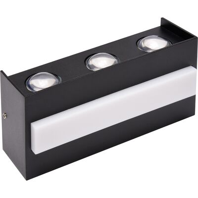 BES LED LED Tuinverlichting - Wandlamp Buitenlamp - Tistow Up and Down - 12W - 3-lichts - Natuurlijk Wit 4200K - Waterdicht IP65 - Rechthoek - Mat Zwart - Aluminium BES LED LED Tuinverlichting - Wandlamp Buitenlamp - Tistow Up and Down - 12W - 3-lichts - Natuurlijk Wit 4200K - Waterdicht IP65 - Rechthoek - Mat Zwart - Aluminium