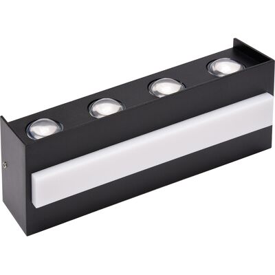 BES LED LED Tuinverlichting - Wandlamp Buitenlamp - Tistow Up and Down - 15W - 4-lichts - Natuurlijk Wit 4200K - Waterdicht IP65 - Rechthoek - Mat Zwart - Aluminium BES LED LED Tuinverlichting - Wandlamp Buitenlamp - Tistow Up and Down - 15W - 4-lichts - Natuurlijk Wit 4200K - Waterdicht IP65 - Rechthoek - Mat Zwart - Aluminium