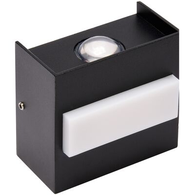 BES LED LED Tuinverlichting - Wandlamp Buitenlamp - Tistow Up and Down - 5W - 1-lichts - Natuurlijk Wit 4200K - Waterdicht IP65 - Rechthoek - Mat Zwart - Aluminium BES LED LED Tuinverlichting - Wandlamp Buitenlamp - Tistow Up and Down - 5W - 1-lichts - Natuurlijk Wit 4200K - Waterdicht IP65 - Rechthoek - Mat Zwart - Aluminium