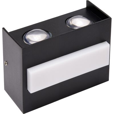 BES LED LED Tuinverlichting - Wandlamp Buitenlamp - Tistow Up and Down - 14W - 2-lichts - Natuurlijk Wit 4200K - Waterdicht IP65 - Rechthoek - Mat Zwart - Aluminium BES LED LED Tuinverlichting - Wandlamp Buitenlamp - Tistow Up and Down - 14W - 2-lichts - Natuurlijk Wit 4200K - Waterdicht IP65 - Rechthoek - Mat Zwart - Aluminium