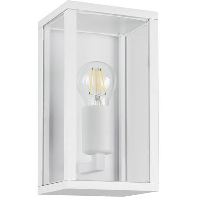 BES LED LED Tuinverlichting - Wandlamp Buitenlamp - Trion Aron - E27 Fitting - Spatwaterdicht IP44 - Rechthoek - Mat Wit - Aluminium BES LED LED Tuinverlichting - Wandlamp Buitenlamp - Trion Aron - E27 Fitting - Spatwaterdicht IP44 - Rechthoek - Mat Wit - Aluminium