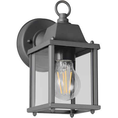 BES LED LED Tuinverlichting - Wandlamp Buitenlamp - Trion Dewran - E27 Fitting - IP23 - Antraciet - Aluminium BES LED LED Tuinverlichting - Wandlamp Buitenlamp - Trion Dewran - E27 Fitting - IP23 - Antraciet - Aluminium