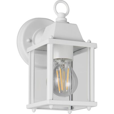 BES LED LED Tuinverlichting - Wandlamp Buitenlamp - Trion Dewran - E27 Fitting - IP23 - Mat Wit - Aluminium BES LED LED Tuinverlichting - Wandlamp Buitenlamp - Trion Dewran - E27 Fitting - IP23 - Mat Wit - Aluminium