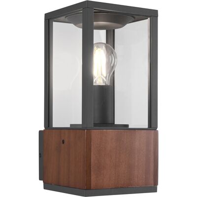 BES LED LED Tuinverlichting - Wandlamp Buitenlamp - Trion Garinola - E27 Fitting - Rechthoek - Houtkleur - Natuur Hout BES LED LED Tuinverlichting - Wandlamp Buitenlamp - Trion Garinola - E27 Fitting - Rechthoek - Houtkleur - Natuur Hout