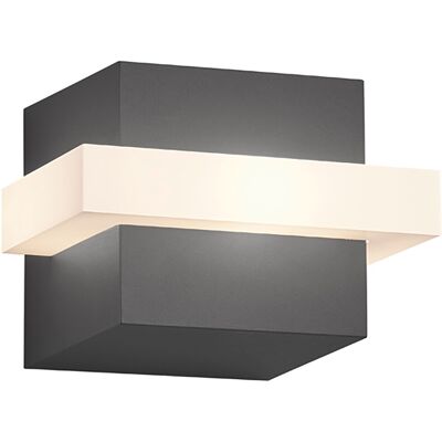 BES LED LED Tuinverlichting - Wandlamp Buitenlamp - Trion Mitchi - 7W - Warm Wit 3000K - Vierkant - Mat Antraciet - Aluminium BES LED LED Tuinverlichting - Wandlamp Buitenlamp - Trion Mitchi - 7W - Warm Wit 3000K - Vierkant - Mat Antraciet - Aluminium
