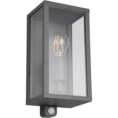 BES LED LED Tuinverlichting - Wandlamp Buitenlamp - Trion Onno - E27 Fitting - Bewegingssensor - Antraciet - Aluminium BES LED LED Tuinverlichting - Wandlamp Buitenlamp - Trion Onno - E27 Fitting - Bewegingssensor - Antraciet - Aluminium