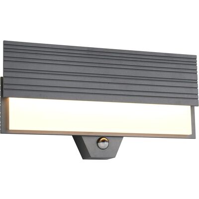 BES LED LED Tuinverlichting - Wandlamp Buitenlamp - Trion Riza - 10W - Warm Wit 3000K - Bewegingssensor - Waterdicht IP65 - Antraciet - Aluminium BES LED LED Tuinverlichting - Wandlamp Buitenlamp - Trion Riza - 10W - Warm Wit 3000K - Bewegingssensor - Waterdicht IP65 - Antraciet - Aluminium