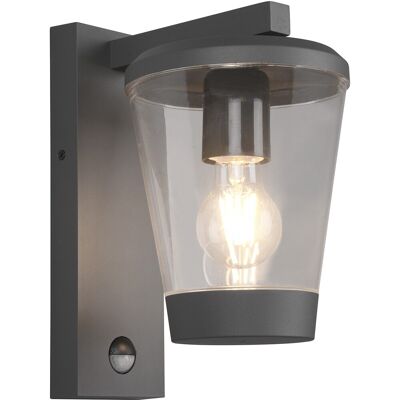 BES LED LED Tuinverlichting met Bewegingssensor - Wandlamp - Trion Civonu - E27 Fitting - Spatwaterdicht IP44 - Rond - Mat Antraciet - Aluminium BES LED LED Tuinverlichting met Bewegingssensor - Wandlamp - Trion Civonu - E27 Fitting - Spatwaterdicht IP44 - Rond - Mat Antraciet - Aluminium
