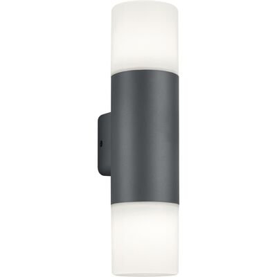 BES LED LED Tuinverlichting - Wandlamp Buitenlamp - Trion Hosina Up and Down - E27 Fitting - 2-lichts - Spatwaterdicht IP44 - Mat Antraciet - Aluminium BES LED LED Tuinverlichting - Wandlamp Buitenlamp - Trion Hosina Up and Down - E27 Fitting - 2-lichts - Spatwaterdicht IP44 - Mat Antraciet - Aluminium